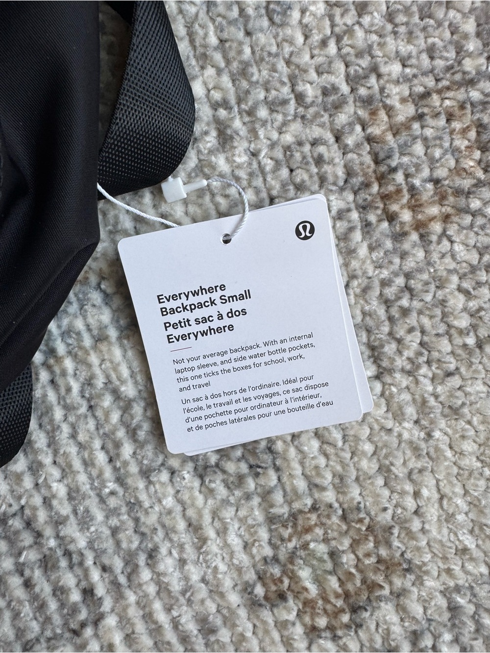 Lululemon Everywhere backpack small with gold metal hardware - NEW! - Picture 3 of 4